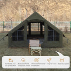 UNISTRENGH Waterproof Inflatable Cotton Camping Tent with Hand Pump Pop Up Outdoor 5-8 Person Glamping Tent House Breathable Large Luxury Tent