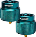 Propane to Butane Adapter Camping Stove Adapter Gas Adapter Converter 16 oz Propane Tank Input EN417 Valve Output Camp Fuel Refill Adapter for Outdoor Backpack Hiking (Dark Green X 2 Pack)