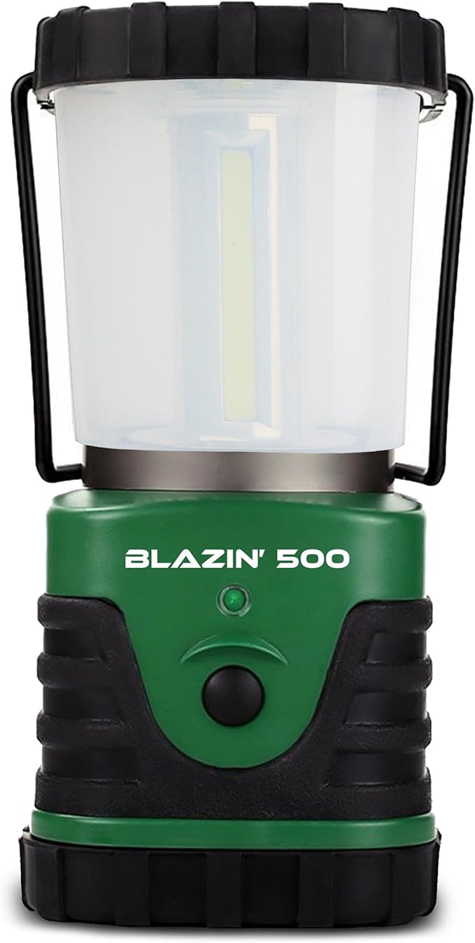 Blazin Ultra Bright Camping Lantern - Waterproof, Portable & Lightweight, 500 Lumens Battery Operated Camping Light - Ideal for Camping, Hurricane, Power Outages & Emergencies