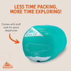 Kelty Cosmic Ultra 20 Degree Sleeping Bag, 800 Dridown, Premium Thermal Efficiency, Soft to Touch, Large Footbox, Environmental and Health Friendly C0 and PFC-Free DWR, Compression Stuff Sack, & More