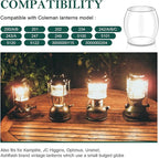 Lantern Glass Replacement for Coleman 200a Globe,Replace R690B051,Glass Globe for Fueled Lanterns for Coleman,Kamplite,JC Higgins,Optimus,Unimet,Ashflash Vintage Lanterns,Camping Lantern Accessories