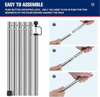 KOMCLUB Telescoping Tent Poles Tarp Poles Adjustable Stainless Steel Camping Tarp Pole for Outdoor Canopy Awning Rain Shelter-94.5 in Set of 2