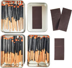 Survival Waterproof Matches Kit – 20/40/60 Fire Matches + Extra Striker in Metal Tin, Waxed Tinder Cords – Stormproof Windproof Fire Starter for Camping & Emergency (3 x Tin)