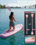 10'6''x33''Inflatable Stand Up Paddle Board, 400lbs Extra Wide Blow Up Paddle Board with Kayak Seat, Premium SUP Accessories Kit & Backpack, Non-Slip Stable Deck Boat for Yoga Fishing Surf