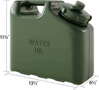 Scepter 2.5 Gallon True Military BPA Free Water Container, Food Grade Water Jug for Camping and Emergency Storage, Green