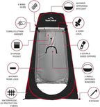 Your Choice Pop Up Privacy Shower Tent, 3.9 x 3.9 x 6.2FT Portable Camping Changing Room, Instant Setup Outdoor Shelter with Silver Coating, Vent Window & Carry Bag for Beach, Hiking & RV | Portable, for Camping, Beach, Hiking, with Carry Bag, Quick Setup