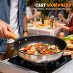 ROVSUN 34/10/6 pcs Camping Cookware Mess Kit, Lightweight Non-Stick Camping Cooking Pot and Pan Set with Stainless Steel Camping Gear Kettle Cup for Open Fire, Backpacking, Outdoor Cooking