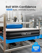 OhGeni Air Mattress Full with Built in Pump, Ideal Alternative to a Bed, 18'' Raised Comfortable Blow Up Colchones Inflables Mattress for Home, Guests, Foldable Portable Bed for Adults, 600 lbs