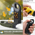 Leelosp 9 Pieces Hand Crank Flashlight Solar Powered Flashlight for Emergencies Dynamo Rechargeable LED Survival Light for Outdoor Sports Hiking Camping (Black,Green,Yellow)