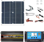 50W Portable Solar Panel Kit with 3000W Inverter, DC12V to AC110V/220V, USB Port, 50A Solar Controller - Ideal for Camping, Picnics, Emergency Power Supply