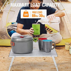 Old Bahama Bay Ultralight Aluminum Mini Table, 66lbs/30kg Weight Capacity, Foldable Small Beach Table with Retractable Legs,Suitable for Picnic Camping Outdoor Hiking