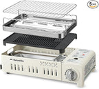 Naturehike Butane Grill Stove Outdoor Camping Stove Portable with Detachable 4-Piece Cookware Set with Carrying Bag for Picnic Backpacking and Tailgating