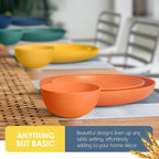 Teivio 16-Piece Kitchen Plastic Wheat Straw Dinnerware Set, Service for 4, Dinner Plates, Dessert Plate, Cereal Bowls, Cups, Unbreakable Plastic Outdoor Camping Dishes, Autumn Multicolor