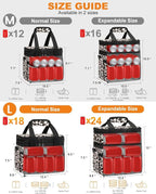 Lunch Box For Men Women Double Deck Insulated Lunch Bag For Men Woman Leakproof Expandable Cooler Bag with Adjustable Shoulder Strap for Kids Shool Work Picnic Camping(Leopard,Large)