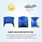 CoverU Sports Tent Pod For 3-4 People - RAIN or Sun Protection – NEW Large Pop Up Climate Canopy Shelter – Soccer, Football, Softball & Other Sporting Events and Parades - Patented and Patents Pending