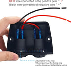 12-24 V Multi-functional Dual Hole Tent Socket Dual Cigarette Lighter Splitter Power Socket Female Power Outlet Adapter Waterproof Socket Combination for Portable Auto Electronic Devices