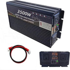 3500W Power Inverter 12V DC to 110V AC Converter with LED Display Dual AC Outlets Dual Fans Radiating for RV, Camp, Boat and Home Emergency Portable Pure Sine Wave Inverter (LED Screen, 3500W 12V)