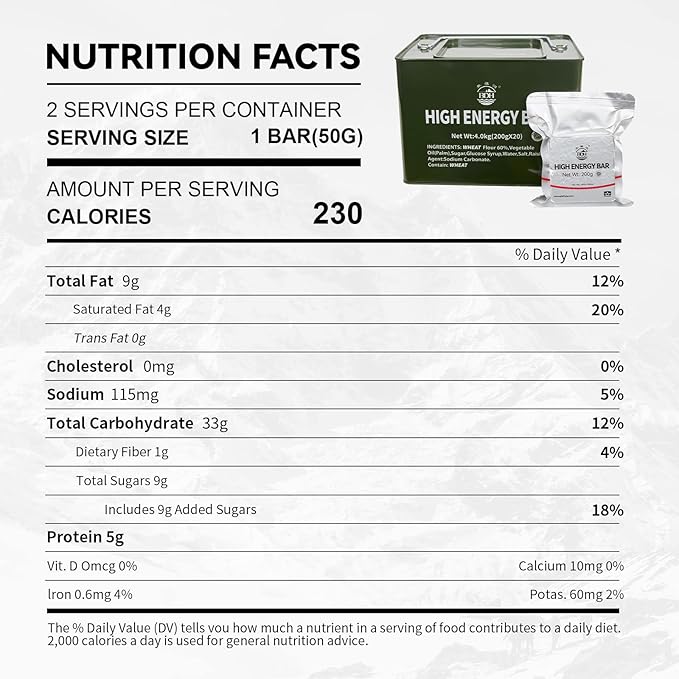 Emergency Food Ration Bars, Survival Tabs Supply for Outdoor Camping Snowstorm Earthquake Disaster Preparedness Kit ，A total of 2 boxes 60 pcs