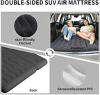 Car Air Mattress, Inflatable SUV Truck Camping Mattress for Back Seat, Thickened Travel Car Bed Sleeping Pad with Air Pump 2 Pillows (SUV-Black, SUV Air Mattress)