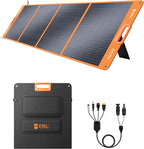 EBL 200W Portable Solar Panel for Power Station, Waterproof IP65 Foldable Solar Panel with MC-4 Anderson Output Connector for RV, Camping, Blackout
