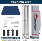 MASTERCANOPY Pop Up Canopy Tent Commercial Grade 10x10 Instant Shelter (Navy Blue)