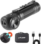 C6 2000 Lumens Rechargeable Flashlight, 3800mAh Proximity Sensor & Right-Angle LED Flashlights, Magnetic Base, TIR Lens, IP68 Waterproof, Hands-Free Sensing Control