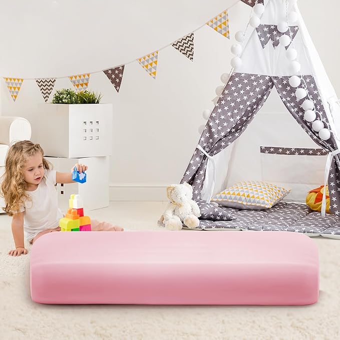 Kids Air Mattress Fitted Sheet Only Compatible with Intex Cozy Kidz, Light Pink Toddler Inflatable Mattress Sheets for Travel Camping Airbed & Sleepover Party