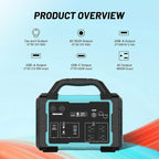 Solar Generator 1800W IB-1800 Portable Power Station with 200W Solar Panel Included, 1024Wh LiFePO4 Battery with 120V AC Outlet for RV Camping Outdoor Home Emergency Backup, Fast Charging