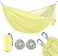 Champagne Yellow Camping Hammock Camping Gear with 2 Tree Straps, Beach Hammock Portable 114" x 54"