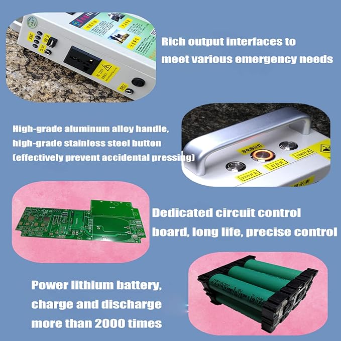 150W/500W High Power Hand Crank Generator Portable Emergency Power AC110V /220V DC12V USB 5V Charger Generator for Outdoor Camping Survival Activities,150W-220V