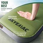 SKYEMAC Self-Inflating Memory Foam Sleeping Pad - Single Pad, Built-in Pump, R-Value 13, 78''x29''x4'', Fast Inflation & Deflation, 4-Season Camping Mattress for Outdoor Adventures