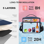 EVERFUN Small Cooler Bag 24 Can Insulated Lunch Box Double Deck Soft Leak-Proof Waterproof Collapsible Ice Chest for Men Women Work Travel Car Trip Picnic Beach