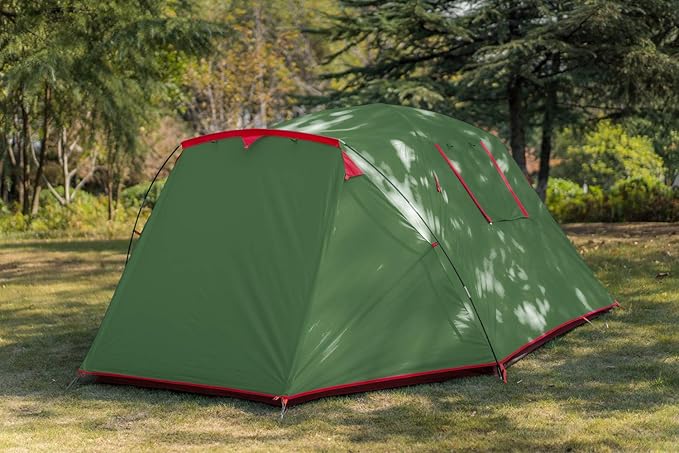KAZOO 2／4 Person Camping Tent Outdoor Waterproof Family Large Tents 2/4 People Easy Setup Tent with Porch Double Layer | Outdoor, Waterproof, Family, Large, Tents, Easy Setup