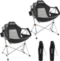 KingCamp Hammock Camping Chair, Swinging Portable Folding Camp Chairs for Adults Max 400lbs Heavy Duty Foldable Oversized Rocker with Aluminum Alloy Frame Cup Holder for Outdoor Beach Patio Sport