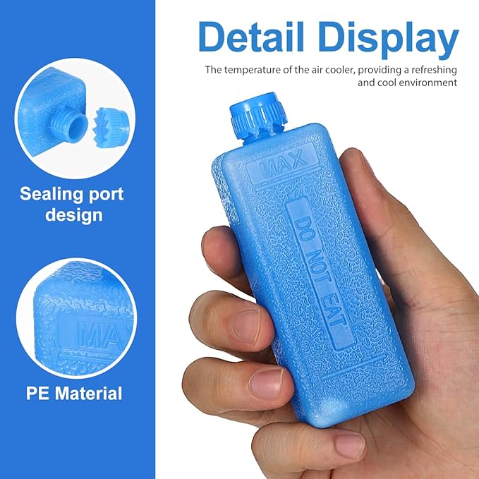 Angoily Reusable Ice Packs for Fan Air Cooler Portable Ac Ice Packs 4.53X1.57X1.18 Inches Cooling Blocks for Evaporative Air Conditioner and Camping Cooler Accessories
