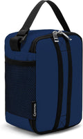 BEIMILY Mini Insulated Lunch Bag for Women Men,Portable Refrigerated Lunch Box,Soft Insulated Tote Cooler Bag for Work Camping Hiking Picnic with Comfort Handle and Removable Hand Strap,Dark Blue
