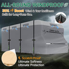 Umbrauto RV Cover Class C Upgraded 7 Layers Anti-UV Top Panel Motorhome Cover Windproof Camper Cover for 26' to 29' Motorhome with 3Pcs Extra Straps, Adhesive Repair Patches, 6 Gutter Covers