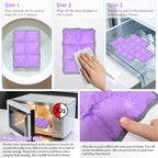 4pcs Reusable Ice Packs for Lunch Boxes & Coolers, (6”x4”x0.7”) Slim Freezer Packs for School Lunch Bags, Small Non-Toxic Cooler for Picnic & Camping