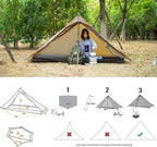 3F UL Gear Lanshan PRO Lanshan Ultralight Tent Ultralight Tent 3-Season Backpacking Tent for 1-Person or 2-Person Camping, Climbing, Hiking, Trekking, Kayaking (for 1 Person, Green- 4 Season)