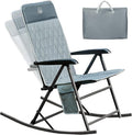 Timber Ridge 3-Level Adjustable Rocking Camping Chair, Ergonomic Padded High Back, Supports 300 LBS, Stable Anti-Tip Rocker, Hard Armrests for Easy Standing, Portable for Patio, Lawn & Tailgating