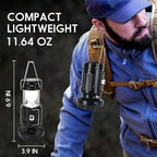 2026 Upgrade Solar Portable Lantern Rechargeable Fan - Collapsible Lightweight LED Camping Lantern for Power Outages Flashlight Survival Kits for Outdoor Tent Emergency Essentials Cool Gifts for Men