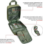 first aid kit bag empty Molle ifak pouch emt tactical medical pouch med rip away belt pouch small rescue tool pouches (OD)
