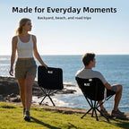 Lightweight Folding Camping Chair — Compact & Easy to Use, Portable Chair for Everyday Outdoor Comfort, Beach, Camping, Travel & Backyard