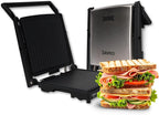 Courant Panini Press Gourmet Sandwich Maker, Super Slim Design with Foldable Handle, 4 Servings Grill with Non-Stick Plates, Opens 180° for Table Grill, Stainless Steel 1400 Watts