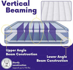 Beautyrest Hi-Loft Queen Size Air Mattress with Vertical Beam Construction, Edge Support, External Pump and Puncture Resistant Vinyl for Guests and Camping