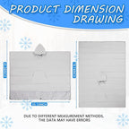 Preboun Thermal Poncho Wearable Hooded Blanket Winter Poncho Wearable Sleeping Bag Water Resistant Windproof for Men Women