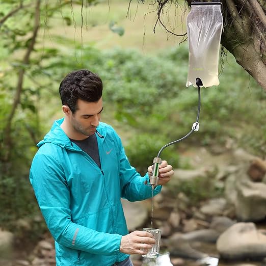 Miniwell Filter Straw Water Purification System for Hiking, Camping and Survivalism - TUV Approved Mini Water Filter with 99.9% Bacteria Elimination Rate