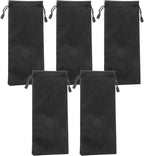 Mikinona Camping Tent Pegs Storage Bag 5pcs Black Aluminum Alloy Outdoor Tent Stake Pouch Practical Camping Tool Organizer for Hiking and Backpacking