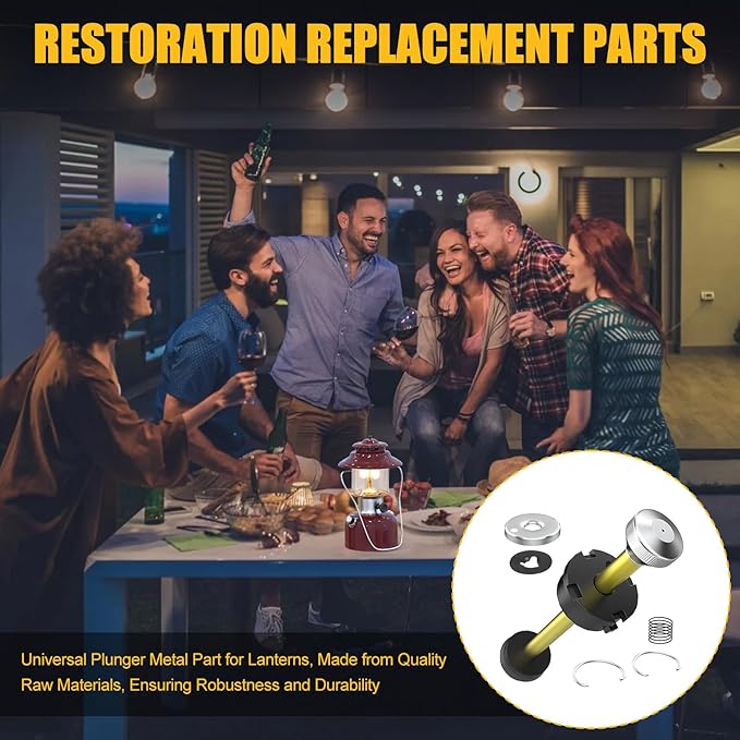 Camping Lantern & Stoves Replacement Parts, Universal Plunger Metal Part, Plunger Pump Repair Kit, 242J5201 Lantern & Stove Replacement Part, Compatible with Coleman Camping Stoves & Dual Fuel Lantern