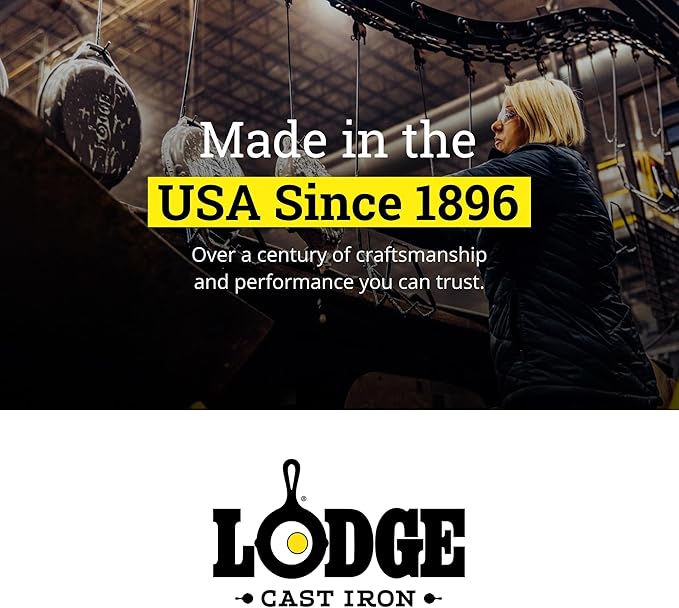Lodge 8 Inch Carbon Steel Skillet - PFAS-Free Pre-Seasoned Carbon Steel Frying Pan for High-Heat Searing - Long Handle Design for Omelets, Grilling, and Campfire Cooking - Made in the USA